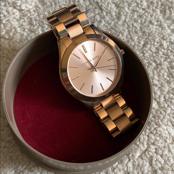 Rose gold Michael Kors watch